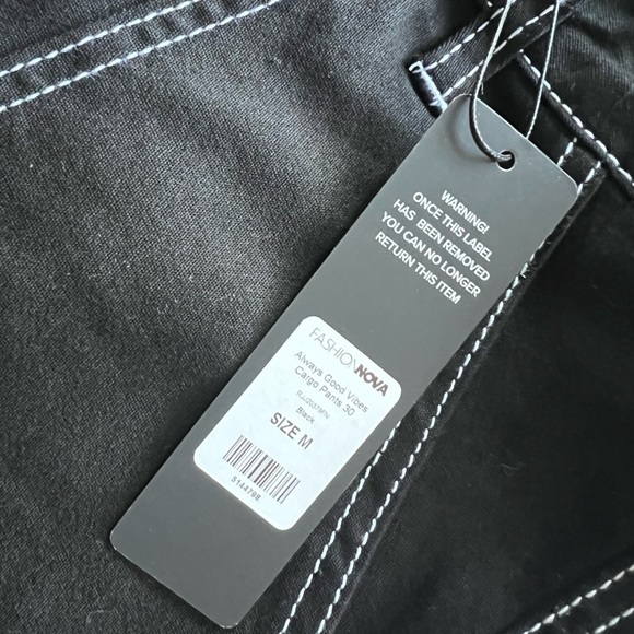 Always Good Vibes Cargo Pants 30 -Black - Picture 12 of 12